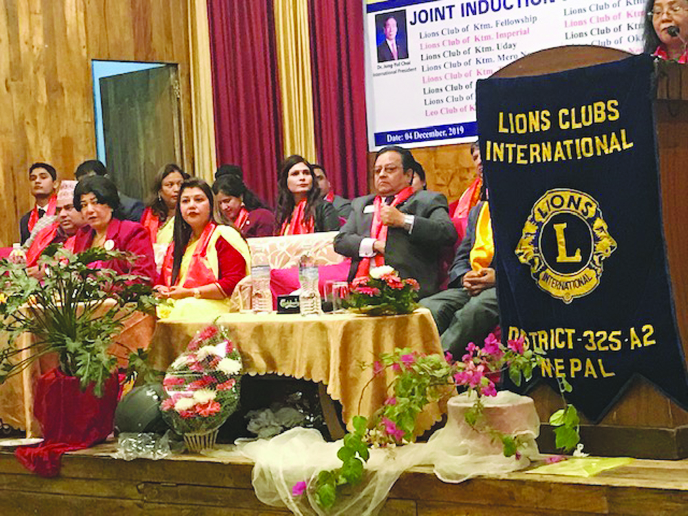 चौध लायन्स क्लब र दुई लीयोले गर्यो संयुक्त ग्राण्ड इण्डक्शन तथा इन्स्टलेशन कार्यक्रम