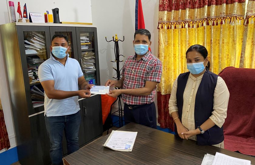 भरतपुर महानगरपालिकाद्वारा गौतम बुद्ध अन्तर्राष्ट्रिय क्रिकेट रंगशाला निर्माणको लागि ५० लाख सहयाेग