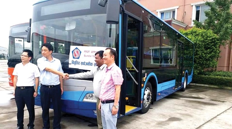 काठमाडौँदेखि  धुलिखेलसम्म  विद्युतीय  बस सञ्चालन