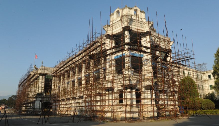 सिंहदरबारको पूर्वी भागकाे पुनर्निर्माण मङ्सिर भित्र सकिने