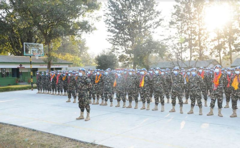 UNMISS Mission दक्षिण सुडानमा तैनाथ नेपाली शान्ति सैनिकहरुको अदलीबदली