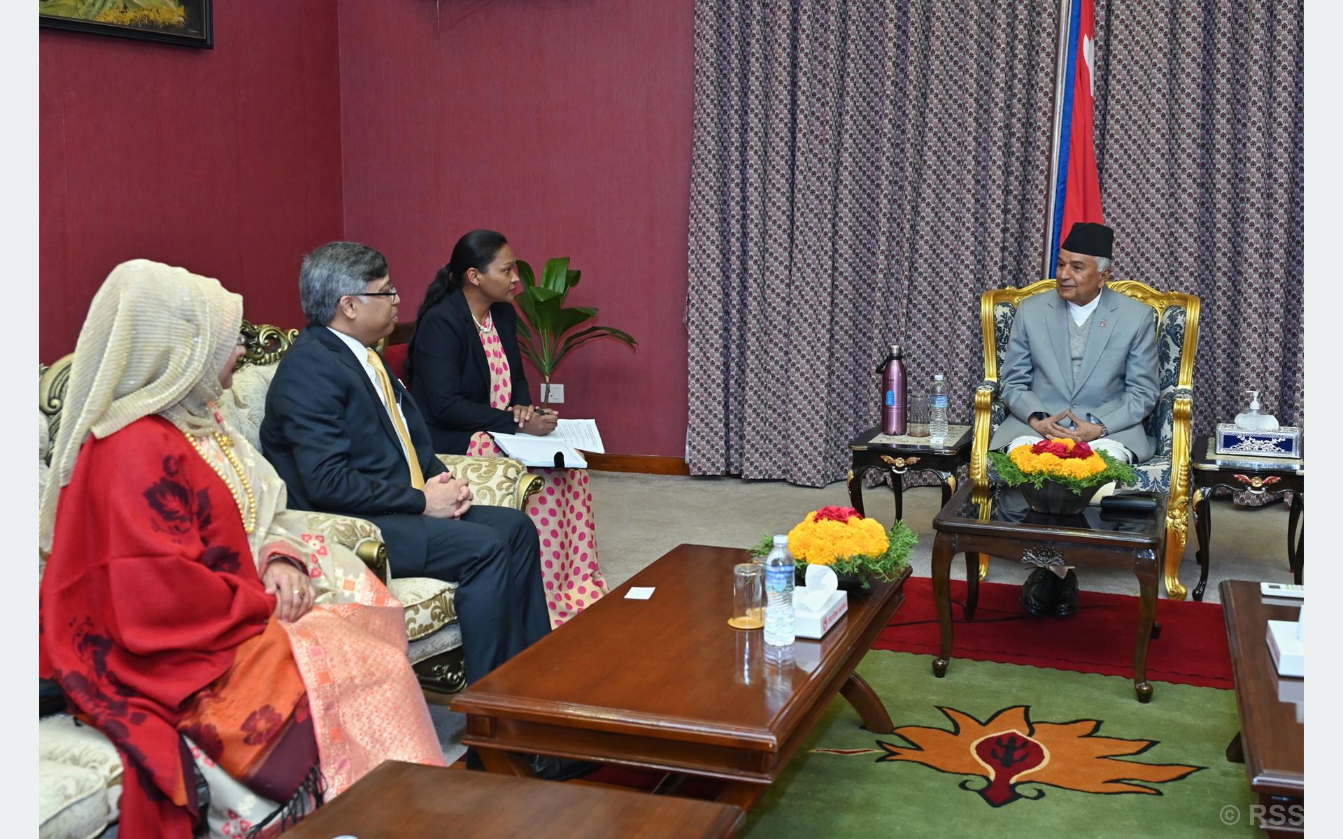 राष्ट्रपतिको सार्कका नवनियुक्त महासचिवसँग शिष्टाचार भेटवार्ता