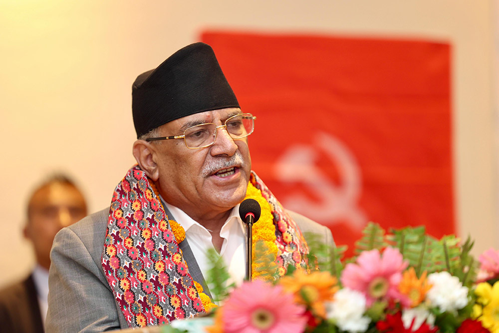 स्ववियु निर्वाचनसम्म आइपुग्दा माओवादी एक्लैले चुनाव जित्ने आधार बलियो बन्यो : प्रचण्ड
