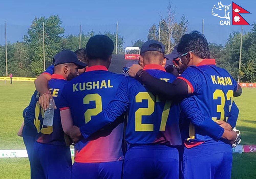 विश्वकप लिग–२ मा नेपालको क्यानडासँग १०३ रनको फराकिलो हार
