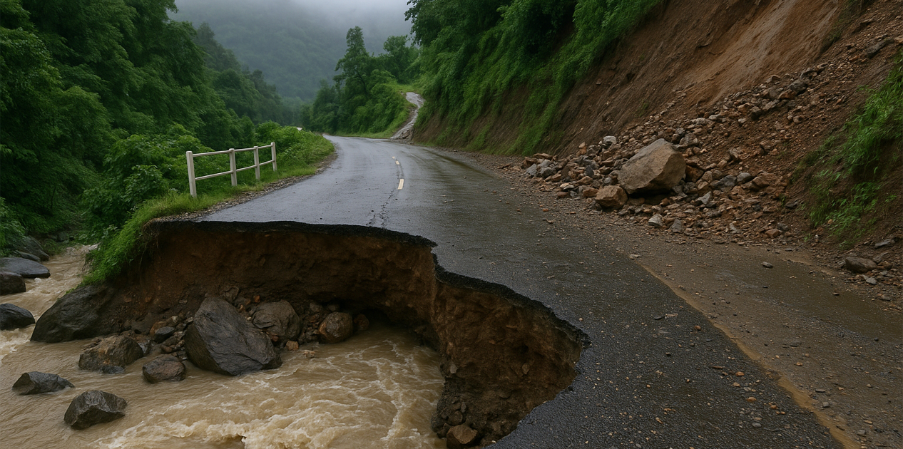 बाढीले बीपी राजमार्ग क्षतिग्रस्त, मध्यपहाडी लोकमार्ग २४ घण्टादेखि अवरुद्ध