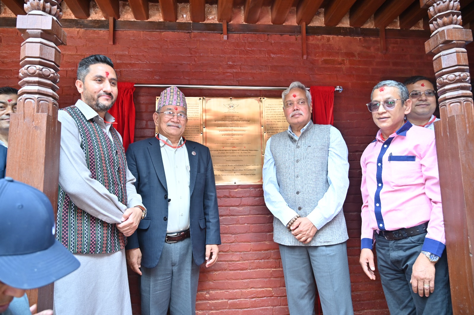 भारतीय सहयोगमा पुनर्निर्मित गुस्तल महाविहार र प्रथमश्री महाविहारको आगम उद्घाटन