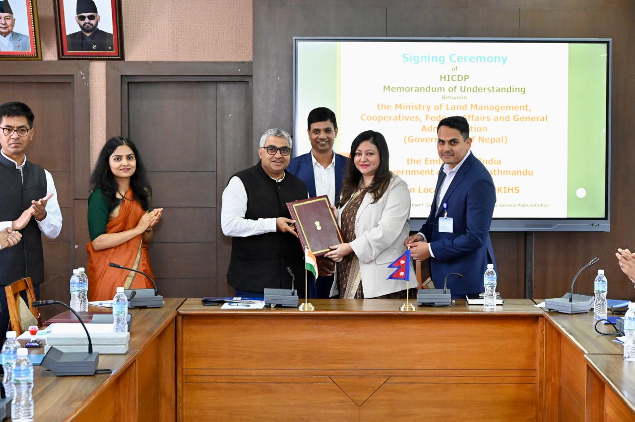 आठ उच्च प्रभाव विकास परियोजनाका लागि भारतसँग सम्झौता, ८० करोडभन्दा बढी अनुदान