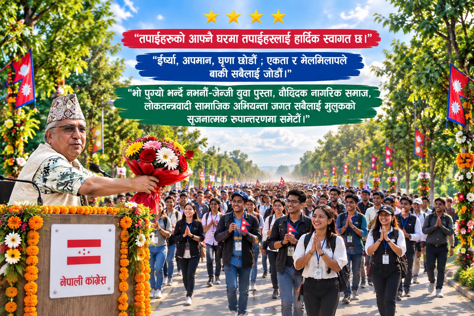 कांग्रेस महाधिवेशनको पूर्वसन्ध्यामा मधु आचार्यको मेलमिलाप आह्वान